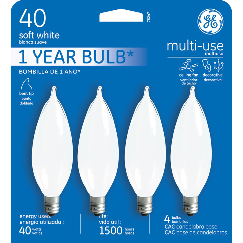 GE 40W 120Volt Incandescent Light Bulb & Reviews Wayfair